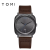 TOMI T-084 Men’s Watch Date Quartz Leather Strap