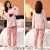 Pink Colour Strawberry Printed Design Full Sleeves Round Neck Ladies Night Suit Comfortable Pajama Suit Printed Night Dress For Women & Girls