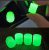 Universal Fluorescent Motorcycles, Bike (Green) 4 pcs Tire Valve Caps Green Noctilucent Light Automobile Tire Valve Stem Caps, Fluorescent Car Tire Air Caps Cover Glow at Night Compatible with Truck, SUV, Motorcycles, Bike